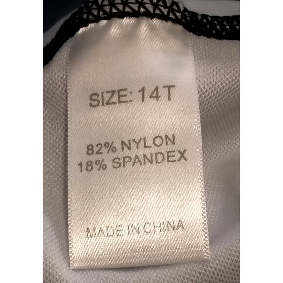 Girls Butterfly Print Two-Piece Short sleeve Rash Guard Swim Shorts Set 14T - Picture 10 of 10